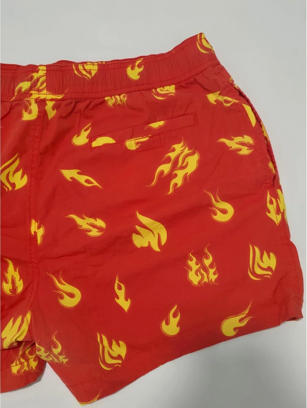TC Surf Designs Hawaii Men's Swim Shorts with Yellow Flame Print